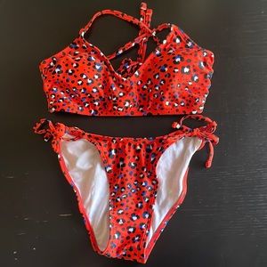 Red Leopard Bikini